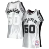 Lussuoso Resistente David Robinson San Antonio Spurs 1998/99 Hardwood Classics 75th Anniversary Swingman Jersey Platinum