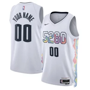 Classico Denver Nuggets Nike Unisex 2024/25 Custom Swingman Jersey City Edition White