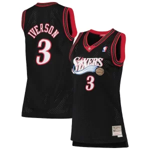 Prestigioso Allen Iverson Philadelphia 76ers Women's 2000/01 Hardwood Classics Swingman Jersey Black