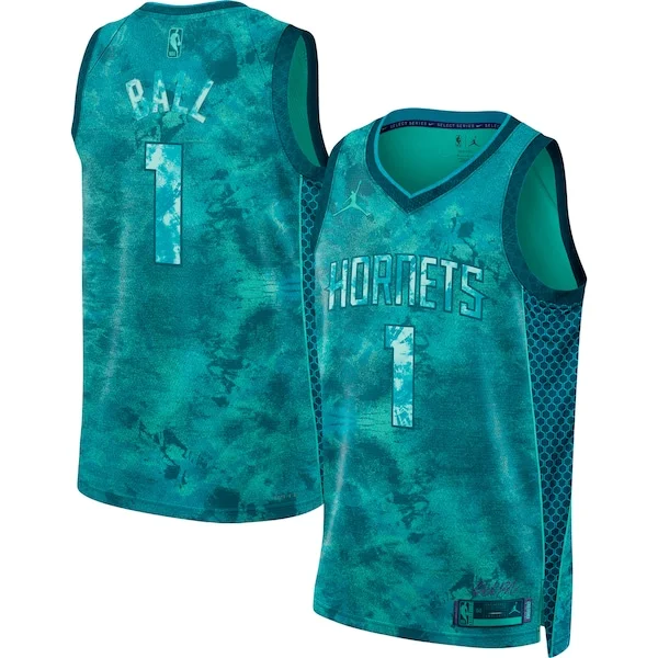 Trendy Raffinato LaMelo Ball Charlotte Hornets Jordan Brand Unisex Select Series Swingman Jersey Teal
