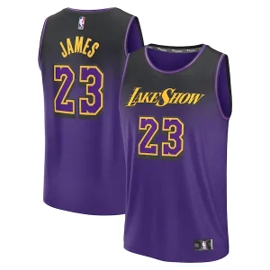 Pratico LeBron James Los Angeles Lakers Youth 2024/25 Fast Break Player Jersey City Edition Purple