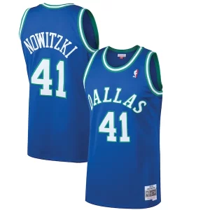 Gorgeous Dirk Nowitzki Dallas Mavericks 1998/99 Hardwood Classics Swingman Jersey Blue