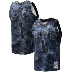 Fantastico Splendido Classico Muggsy Bogues Charlotte Hornets Hardwood Classics 1992/93 Tie Dye Swingman Jersey Black