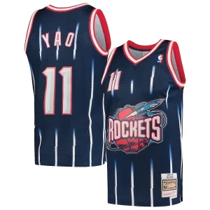 Versatile Yao Ming Houston Rockets Hardwood Classics 2002 03 Swingman Jersey Navy