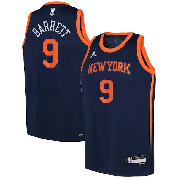Classico Splendido Cool RJ Barrett New York Knicks Jordan Brand Youth Swingman Jersey Statement Navy