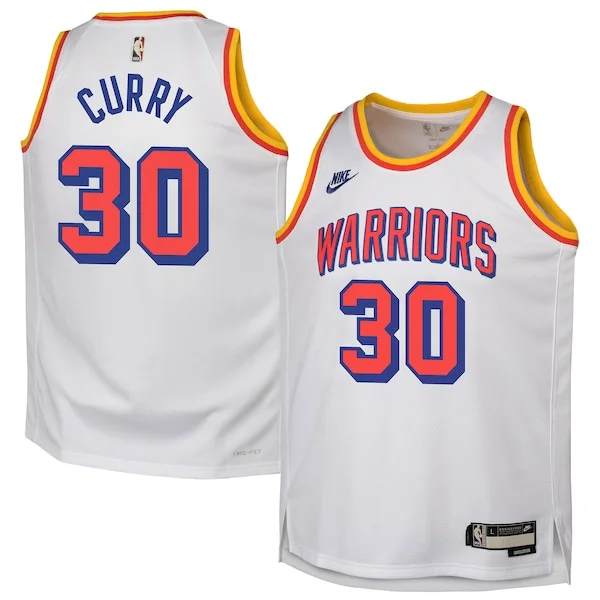 Splendido Stephen Curry Golden State Warriors Nike Youth 2024/25 Swingman Jersey White Classic Edition