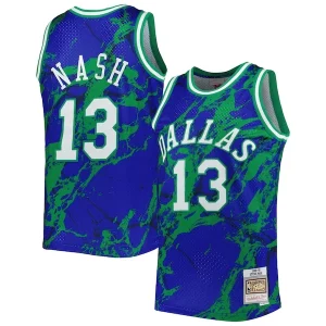 Resistente Sofisticato Comodo Steve Nash Dallas Mavericks 1998/99 Hardwood Classics Marble Swingman Jersey Blue