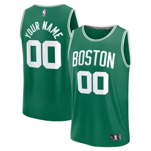 Attraente Boston Celtics Fast Break Custom Jersey Icon Edition Kelly Green/White/Black
