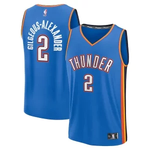 Eccezionale Carino Shai Gilgeous Alexander Oklahoma City Thunder Fast Break Replica Player Jersey Icon Edition Blue