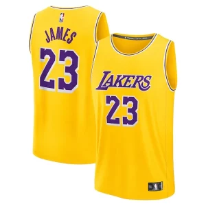 Lussuoso LeBron James Los Angeles Lakers Youth Fast Break Replica Player Jersey Icon Edition Gold