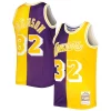 Classico Carino Fantastico Magic Johnson Los Angeles Lakers Hardwood Classics 1984/85 Split Swingman Jersey Purple/Gold