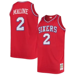 Resistente Classico Moses Malone Philadelphia 76ers 1982/83 Big & Tall Hardwood Classics Swingman Jersey Red