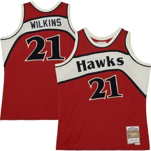 Prestigioso Stupendo Fantastico Dominique Wilkins Atlanta Hawks 1986/87 Hardwood Classics Off Court Swingman Jersey Red