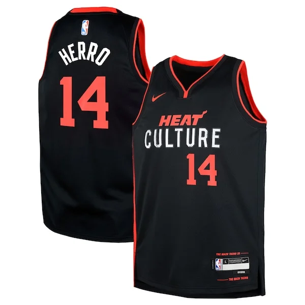 Pratico Versatile Fascinante Tyler Herro Miami Heat Nike Youth Swingman Replica Jersey City Edition Black
