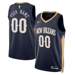 Lussuoso Fantastico Eccezionale New Orleans Pelicans Nike Unisex 2022/23 Swingman Custom Jersey Navy Icon Edition