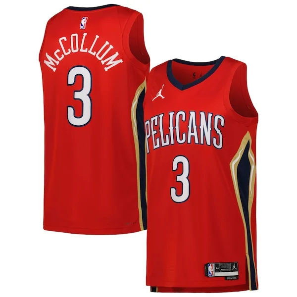Fascinante CJ McCollum New Orleans Pelicans Jordan Brand Unisex Swingman Jersey Statement Edition Red