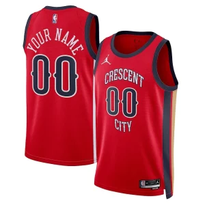 Splendido Trendy New Orleans Pelicans Jordan Brand Unisex Swingman Custom Jersey Red Statement Edition